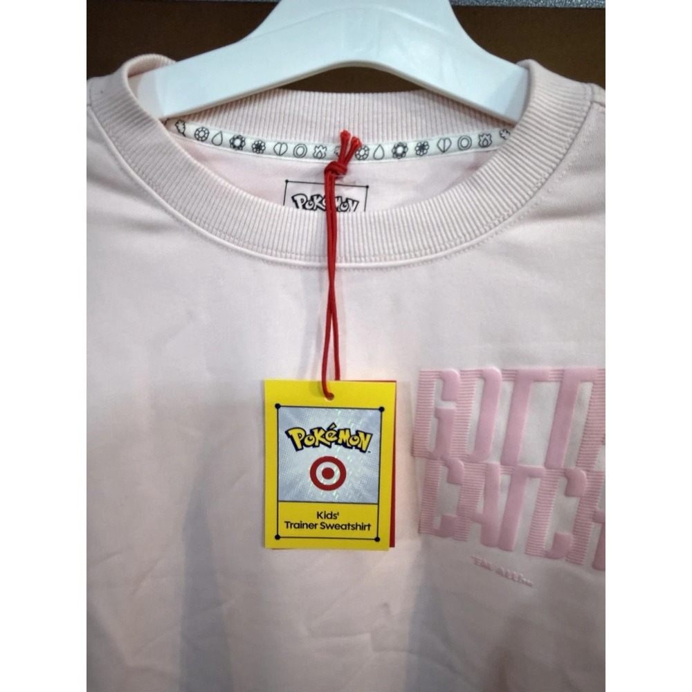 Pokemon x Target Pink Mew Sweatshirt Rare exclusive Gotta Catch 'Em All Kid's M - Picture 7 of 8